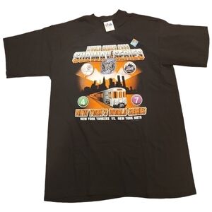 2000 World Series Subway NY Yankees v NY Mets MLB Vtg T-Shirt SZ M Ed Charles